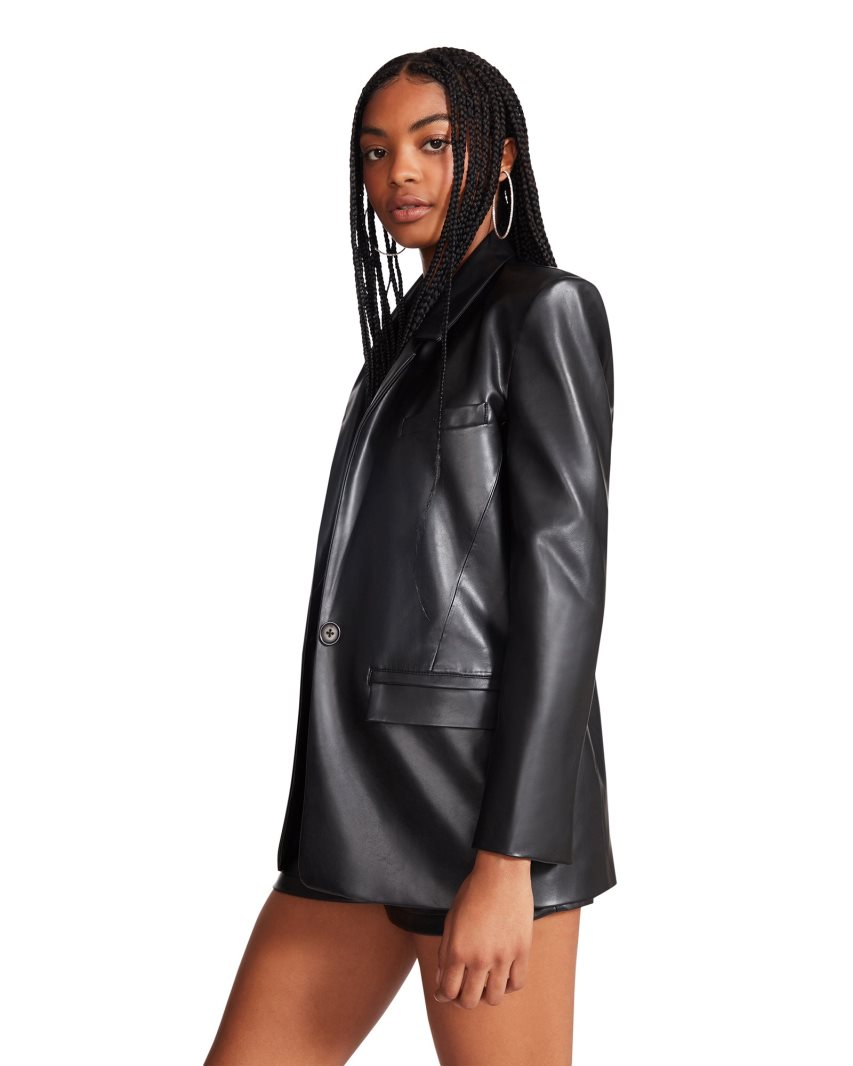 Black Steve Madden Audrey Women's Blazers | PH 4379HVZ